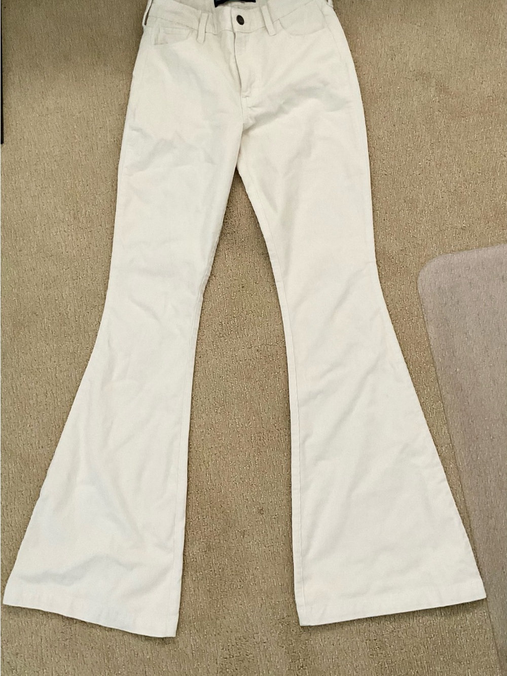 Hollister White High-Rise Flare Corduroy Pants W25 L32 NWT